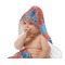 Blue Parrot Baby Hooded Towel on Child