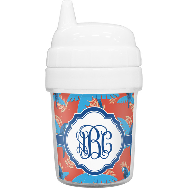 Custom Blue Parrot Baby Sippy Cup (Personalized)
