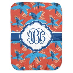 Blue Parrot Baby Swaddling Blanket (Personalized)