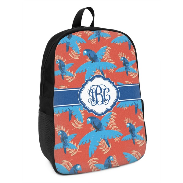 Custom Blue Parrot Kids Backpack (Personalized)