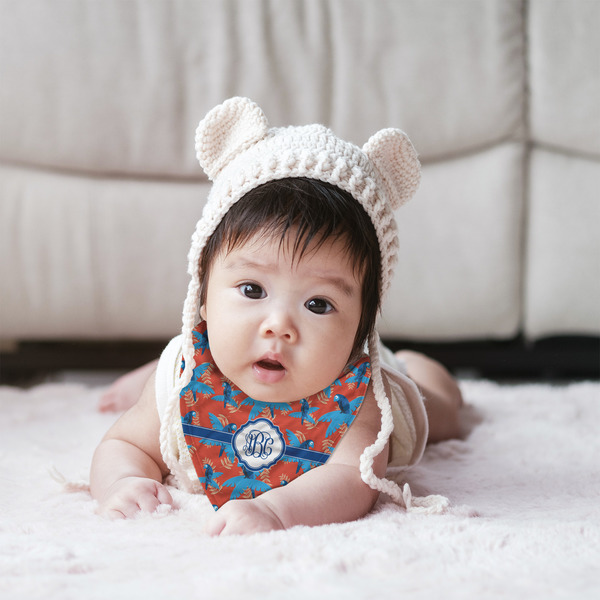 Blue Parrot Bandana Bib - (Lifestyle 2 girl)