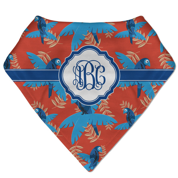 Custom Blue Parrot Bandana Bib (Personalized)