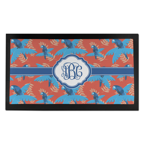 Custom Blue Parrot Bar Mat - Small (Personalized)