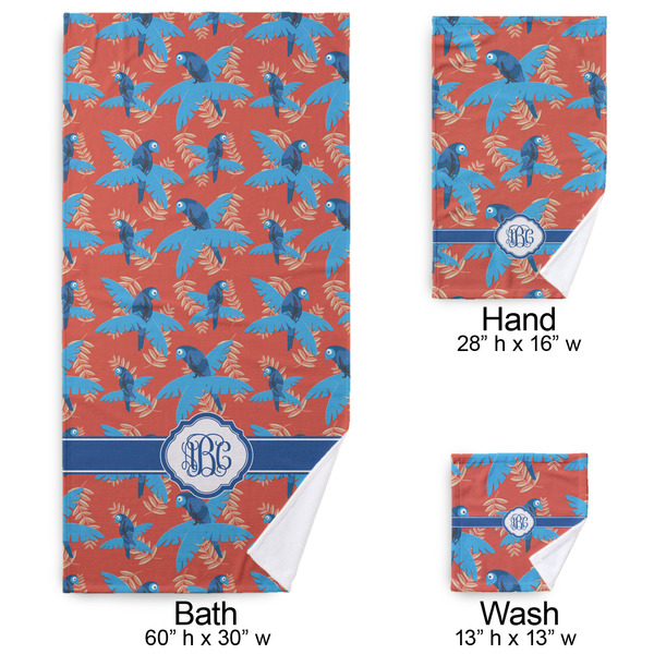 Blue Parrot Bath Towel Sets - 3-piece - Approval