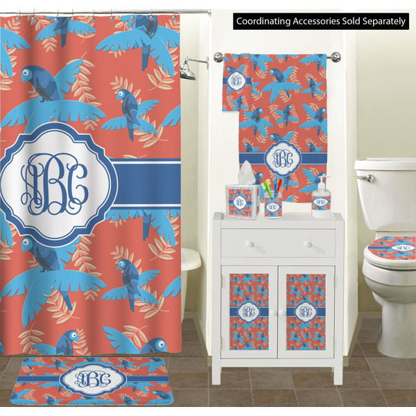 Blue Parrot Bathroom Scene