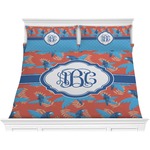 Blue Parrot Comforter Set - King (Personalized)