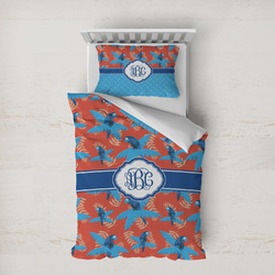 Blue Parrot Duvet Cover Set - Twin XL (Personalized)