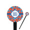 Blue Parrot 7" Round Plastic Stir Sticks - Black - Single Sided (Personalized)