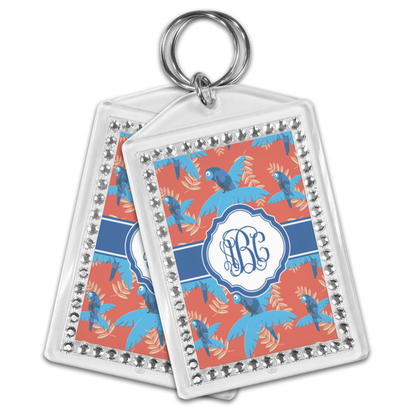 Blue Parrot Bling Keychain - MAIN