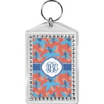Blue Parrot Bling Keychain (Personalized)