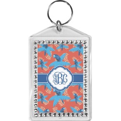 Blue Parrot Bling Keychain (Personalized)