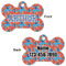 Blue Parrot Bone Shaped Dog ID Tag - Large - Approval
