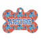 Blue Parrot Bone Shaped Dog ID Tag - Large - Front