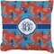 Blue Parrot Faux-Linen Throw Pillow 20" (Personalized)