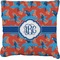 Blue Parrot Faux-Linen Throw Pillow 26" (Personalized)