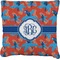 Blue Parrot Personalized Burlap Pillow Case