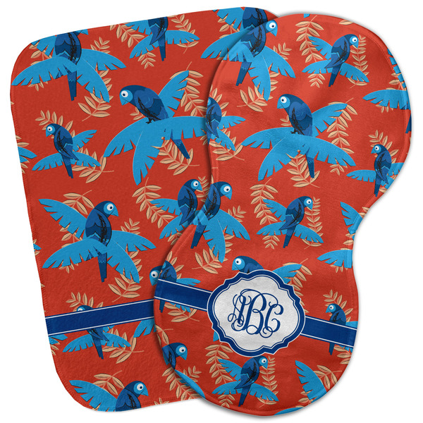 Custom Blue Parrot Burp Cloth (Personalized)