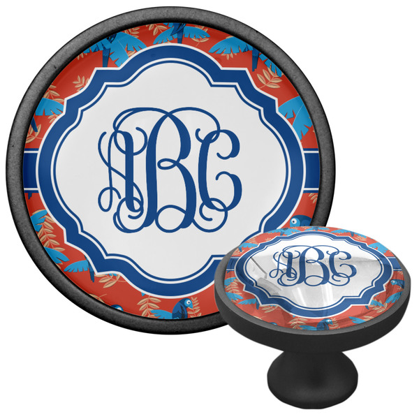 Blue Parrot Cabinet Knob - Black - Multi Angle