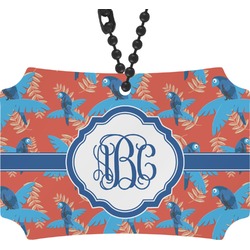 Blue Parrot Rear View Mirror Ornament (Personalized)