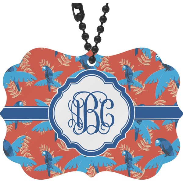 Custom Blue Parrot Rear View Mirror Decor (Personalized)