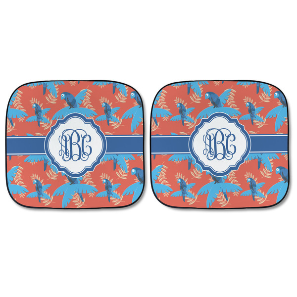 Blue Parrot Car Sun Shades - FRONT
