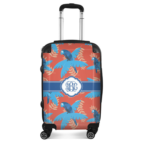Custom Blue Parrot Suitcase - 20" Carry On (Personalized)