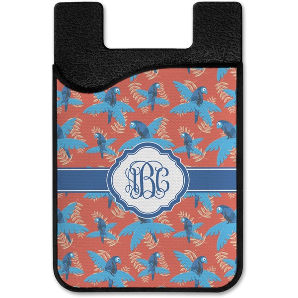 Blue Parrot Cell Phone Credit Card Holder