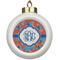 Blue Parrot Ceramic Ball Ornament (Personalized)