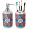 Blue Parrot Ceramic Bathroom Accessories Set (Personalized)