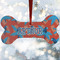 Blue Parrot Ceramic Dog Ornament w/ Monograms