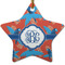 Blue Parrot Ceramic Flat Ornament - Star (Front)