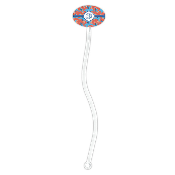 Blue Parrot Clear Plastic 7" Stir Stick - Oval - Single Stick