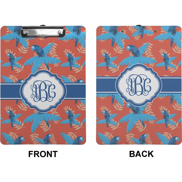 Blue Parrot Clipboard (Letter) (Front + Back)