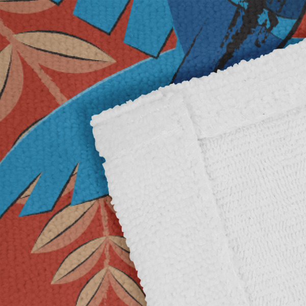 Blue Parrot Close up of Fabric