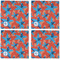 Blue Parrot Cloth Napkins - Personalized Dinner (APPROVAL) Set of 4