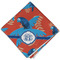 Blue Parrot Cloth Napkins - Personalized Dinner (Folded Four Corners)