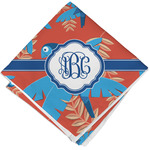 Blue Parrot Cloth Cocktail Napkin - Single w/ Monogram