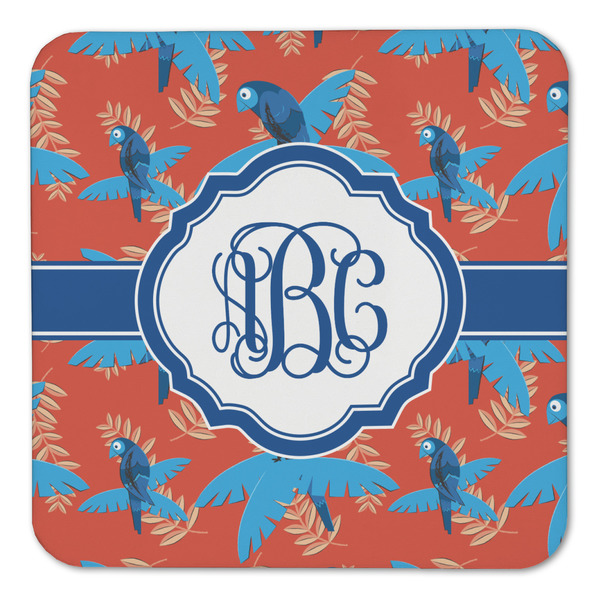 Blue Parrot Coaster Set - FRONT (one)