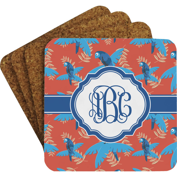 Blue Parrot Coaster Set (Personalized)