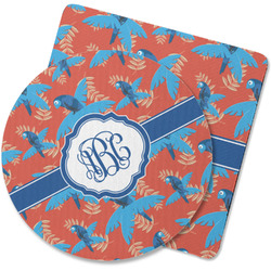 Blue Parrot Rubber Backed Coaster (Personalized)