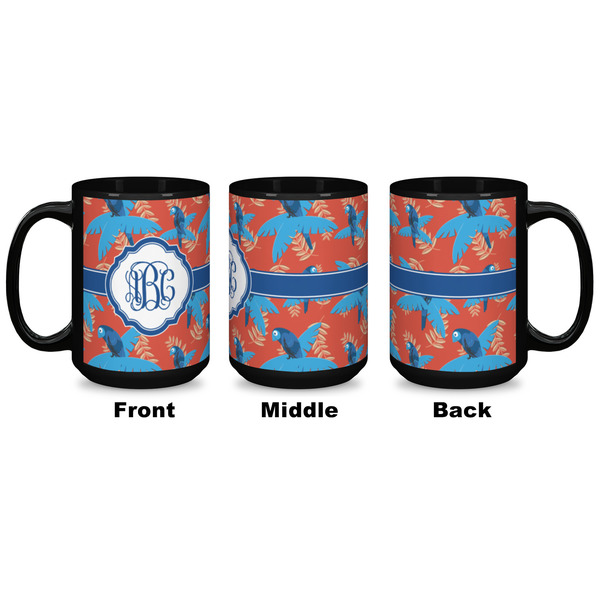 Blue Parrot Coffee Mug - 15 oz - Black APPROVAL