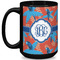 Blue Parrot Coffee Mug - 15 oz - Black Full