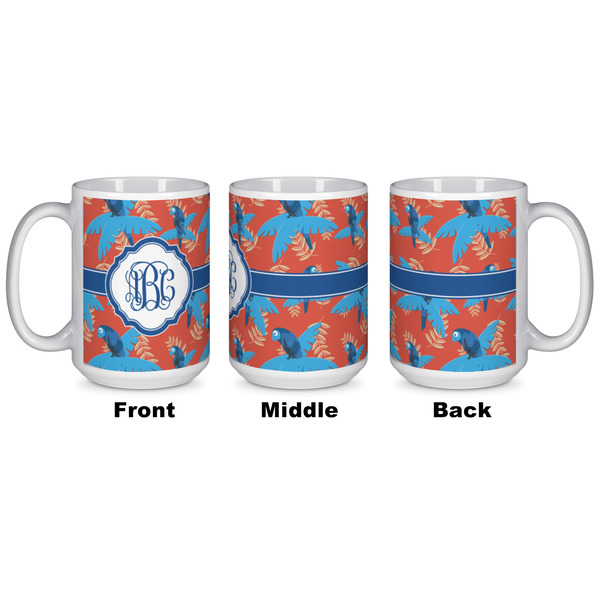 Blue Parrot Coffee Mug - 15 oz - White APPROVAL