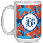 Blue Parrot 15 Oz Coffee Mug - White (Personalized)