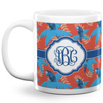 Blue Parrot 20 Oz Coffee Mug - White (Personalized)