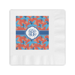 Blue Parrot Coined Cocktail Napkins (Personalized)