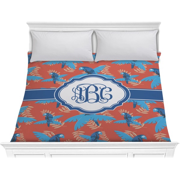 Custom Blue Parrot Comforter - King (Personalized)