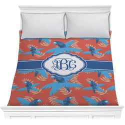 Blue Parrot Comforter - Full / Queen (Personalized)