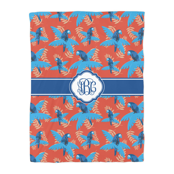 Blue Parrot Comforter - Twin - Front