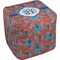 Blue Parrot Cube Poof Ottoman (Top)